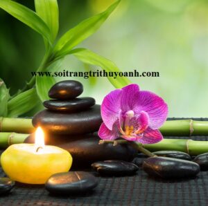 Sỏi đen bóng trang trí spa cho không gian thêm đẹp