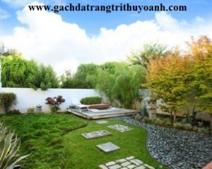 Sỏi đen bóng trang trí sân vườn