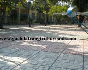 Tạo điểm nhấn cho sân trường bằng gạch terrazzo