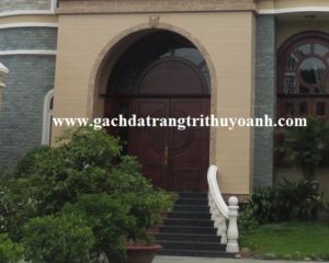 Tô điểm cho bức tường bằng đá xanh hải dương phẳng